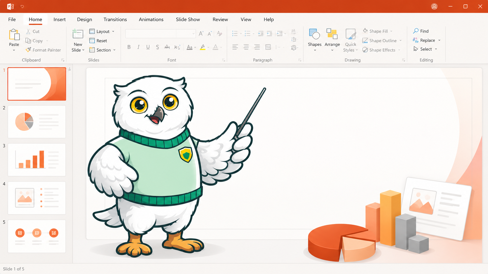 Microsoft Copilot generating a custom image directly inside PowerPoint