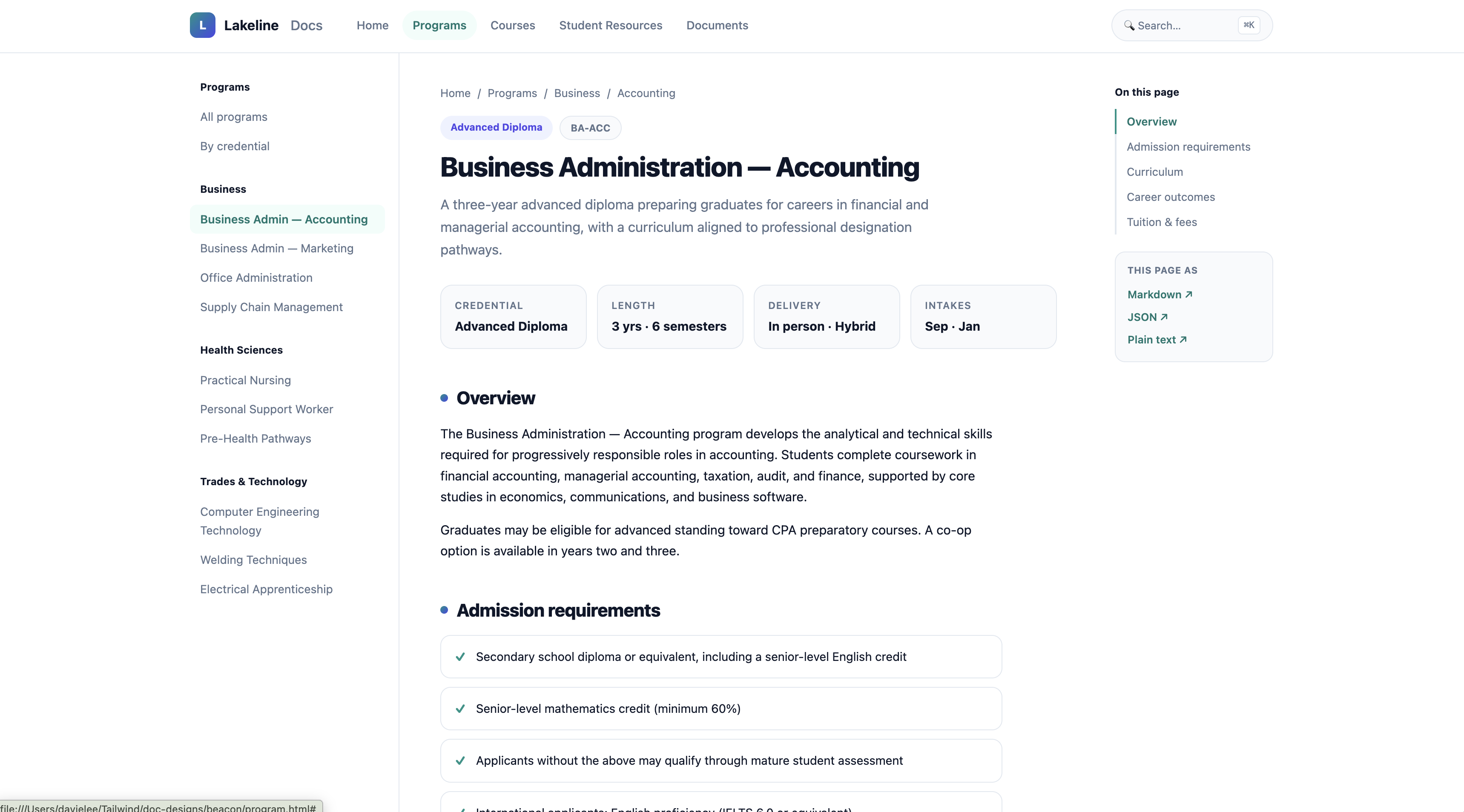 A campus microsite built for AI agents